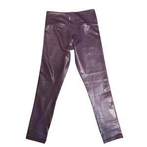 ZYIA active high rise plum metallic leggings size 6-8